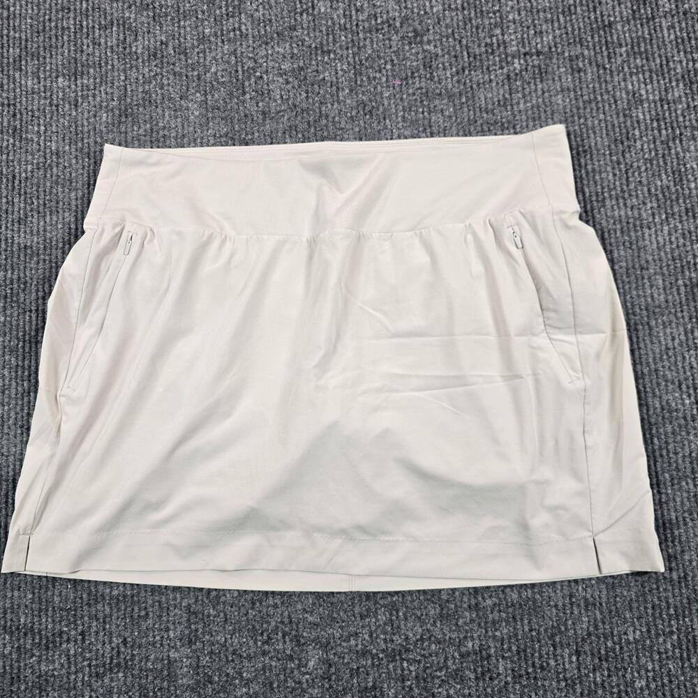 Athleta Soho Skort Womens 18 Beige Athletic Stretch Pockets Travel Lightweight
